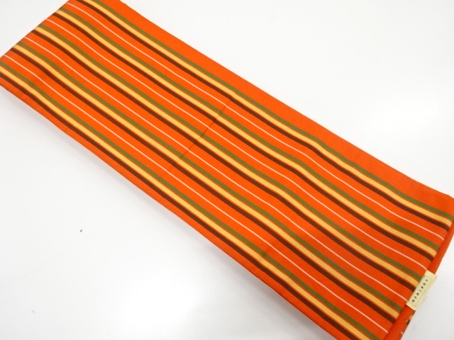 JAPANESE HANHABA OBI / CHIKUZEN HAKATA / WOVEN STRIPE